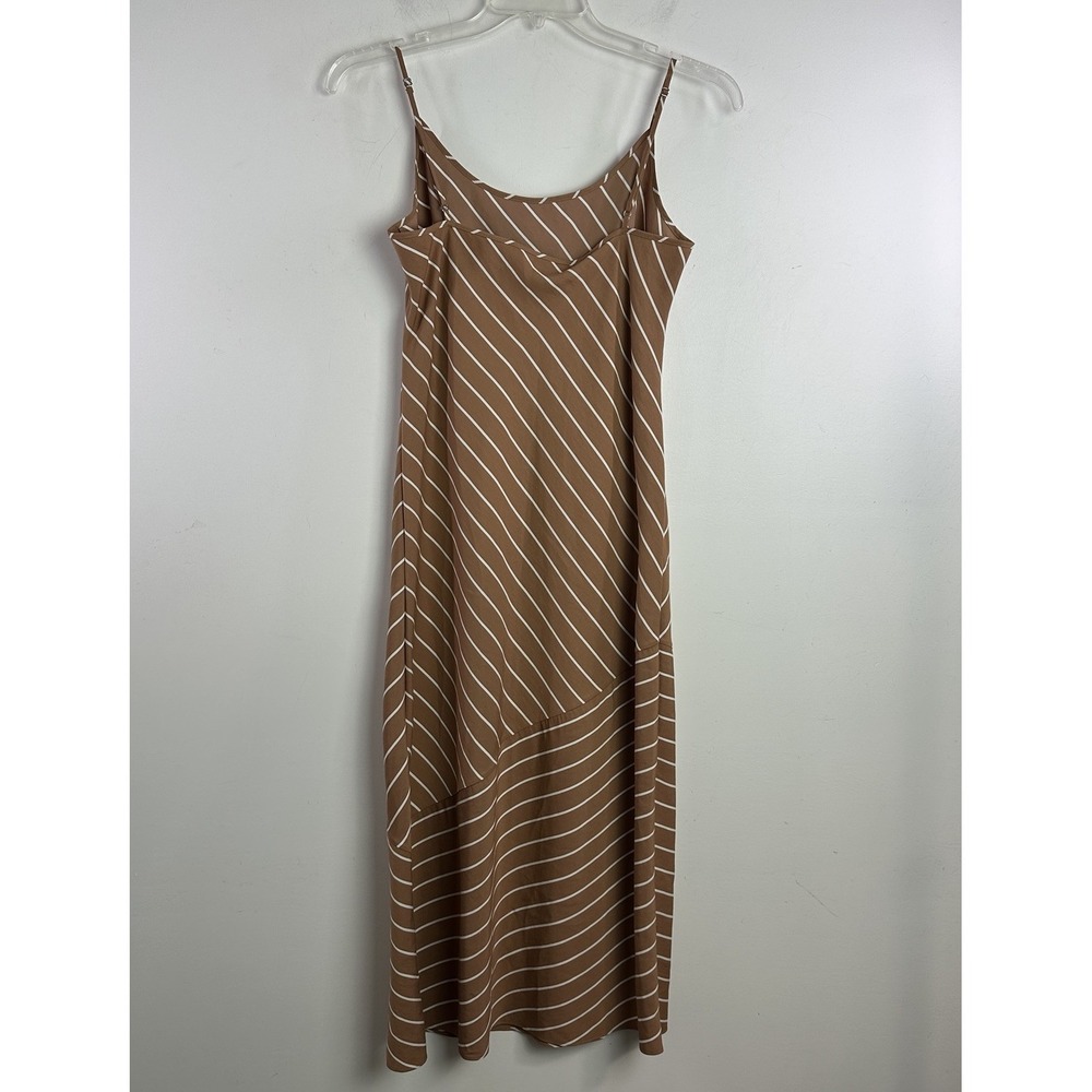 Jenni Kayne Slip Dress Camel Striped Long Small Classic Timeless Feminine - Picture 5 of 11